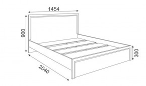 Кровать 1.4 М16 Стандарт с настилом Беатрис (Орех гепланкт) в Нижнем Тагиле - nizhniy-tagil.ok-mebel.com | фото