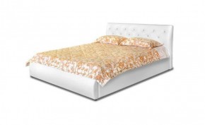 Кровать 1400 Флоренция в к/з "Классик 550 белый" (серия Норма) +основание +ПМ +дно ЛДСП в Нижнем Тагиле - nizhniy-tagil.ok-mebel.com | фото