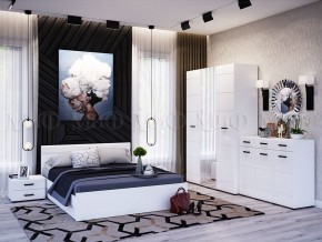 НЭНСИ NEW Кровать 1,4 м (Белый глянец холодный/Белый) в Нижнем Тагиле - nizhniy-tagil.ok-mebel.com | фото 2