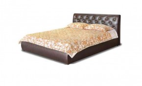 Кровать 1600 Флоренция в к/з "Классик 307 коричневый" (серия Норма) + основание + опоры в Нижнем Тагиле - nizhniy-tagil.ok-mebel.com | фото