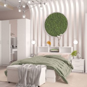 Кровать 1600 Париж с настилом (Белый тиснение) в Нижнем Тагиле - nizhniy-tagil.ok-mebel.com | фото 4