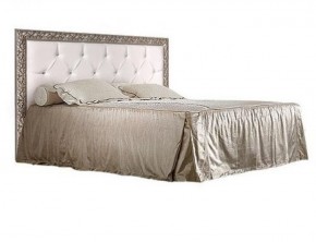 Кровать 2-х спальная (1,4 м) Тиффани штрих-лак/серебро с мягким изголовьем (ТФКР140-2) в Нижнем Тагиле - nizhniy-tagil.ok-mebel.com | фото