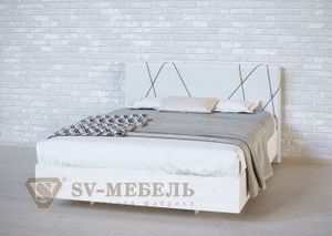 Кровать 1600 двойная №1 изголовье Абстракция в Нижнем Тагиле - nizhniy-tagil.ok-mebel.com | фото 1