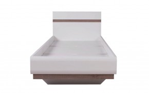 Кровать 90/TYP 90, LINATE ,цвет белый/сонома трюфель в Нижнем Тагиле - nizhniy-tagil.ok-mebel.com | фото 3