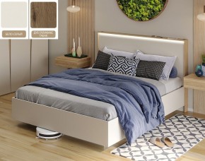 Кровать (Бело-серый U775 ST9/Дуб Галифакс Табак) 1600 в Нижнем Тагиле - nizhniy-tagil.ok-mebel.com | фото