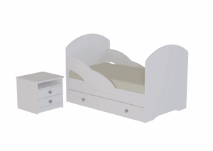 Кровать 800 ЛДСП с ящиком и бортиками (без фотопечати) в Нижнем Тагиле - nizhniy-tagil.ok-mebel.com | фото 2