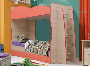 Кровать детская 2-х ярусная Юниор-1.1 (800*2000) ЛДСП в Нижнем Тагиле - nizhniy-tagil.ok-mebel.com | фото 1
