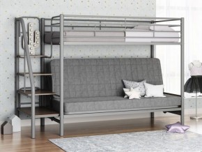 Кровать двухъярусная с диваном "Мадлен-3" (Серый/Серый) в Нижнем Тагиле - nizhniy-tagil.ok-mebel.com | фото
