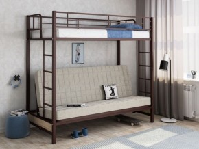 Кровать двухъярусная с диваном "Мадлен" (Коричневый/Бежевый) в Нижнем Тагиле - nizhniy-tagil.ok-mebel.com | фото 1