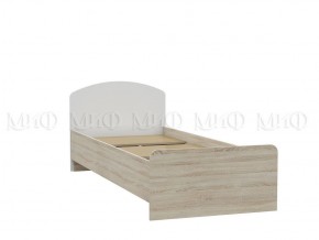 МАРТИНА Кровать 800 с настилом ЛДСП (Белый глянец/дуб сонома) в Нижнем Тагиле - nizhniy-tagil.ok-mebel.com | фото