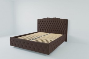 Кровать Нягань с ортопедическим основанием 1200  (экокожа коричневая) в Нижнем Тагиле - nizhniy-tagil.ok-mebel.com | фото 2