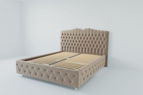Кровать Нягань с ортопедическим основанием 800 (велюр светло-серый) в Нижнем Тагиле - nizhniy-tagil.ok-mebel.com | фото 2