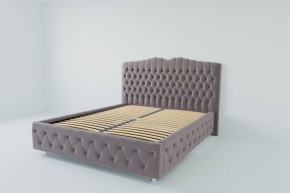 Кровать Нягань с ортопедическим основанием 800 (велюр темно-серый) в Нижнем Тагиле - nizhniy-tagil.ok-mebel.com | фото 2