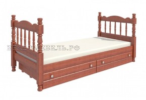 АЛЕНКА Кровать детская (орех) с 2 ящиками в Нижнем Тагиле - nizhniy-tagil.ok-mebel.com | фото 2