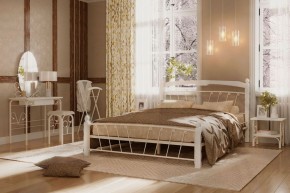 Кровать "Муза 1" КМД10  БЕЛАЯ (1400*2000) (ножки-белые) с коваными изделиями в Нижнем Тагиле - nizhniy-tagil.ok-mebel.com | фото