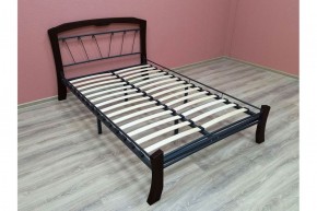 Кровать "Муза 4 Лайт" КМД9 Черная (1400*2000) (ножки-шоколад) с коваными изделиями в Нижнем Тагиле - nizhniy-tagil.ok-mebel.com | фото 3
