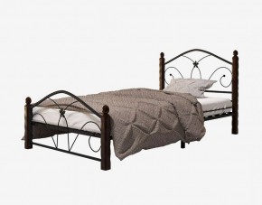 Кровать "Селена 1" Черная (900*2000) (ножки-шоколад) с коваными элементами в Нижнем Тагиле - nizhniy-tagil.ok-mebel.com | фото 2