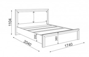 Кровать 1.6 Глэдис М31 с настилом и мягкой частью (ЯШС/Белый) в Нижнем Тагиле - nizhniy-tagil.ok-mebel.com | фото 3