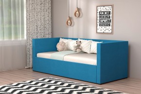 Кровать с ПМ (арт.030) (с/м 900*2000мм) (б/матр), ткань синяя в Нижнем Тагиле - nizhniy-tagil.ok-mebel.com | фото