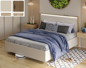 Кровать (Светло-серый U750 ST9/Дуб Галифакс Табак) 1600 в Нижнем Тагиле - nizhniy-tagil.ok-mebel.com | фото