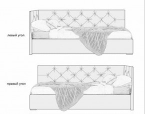 Кровать угловая Лэсли интерьерная +настил ДСП (80х200) в Нижнем Тагиле - nizhniy-tagil.ok-mebel.com | фото 2