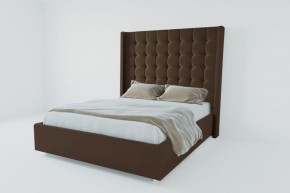 Кровать Венеция ЛЮКС с ПМ 800 (экокожа коричневая) в Нижнем Тагиле - nizhniy-tagil.ok-mebel.com | фото