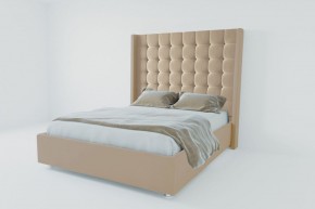Кровать Венеция ЛЮКС с ПМ 800 (велюр светло-серый) в Нижнем Тагиле - nizhniy-tagil.ok-mebel.com | фото 2