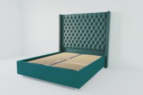 Кровать Версаль ЛЮКС с ортопедическим основанием 1200 (велюр бирюзовый) в Нижнем Тагиле - nizhniy-tagil.ok-mebel.com | фото