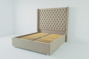 Кровать Версаль ЛЮКС с ортопедическим основанием 1200 (велюр светло-серый) в Нижнем Тагиле - nizhniy-tagil.ok-mebel.com | фото