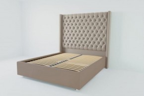 Кровать Версаль ЛЮКС с ортопедическим основанием 800 (велюр серый) в Нижнем Тагиле - nizhniy-tagil.ok-mebel.com | фото 2