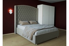 Кровать Версаль ЛЮКС с ПМ 1200 (велюр серый) в Нижнем Тагиле - nizhniy-tagil.ok-mebel.com | фото