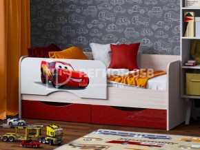 Кровать Юниор-12 с фотопеч. "Тачки" в Нижнем Тагиле - nizhniy-tagil.ok-mebel.com | фото
