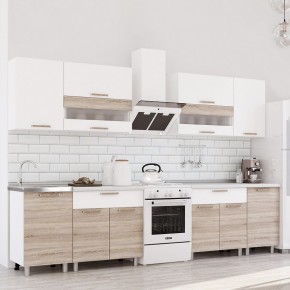 Кухня Айсбери 2.4 м (Белый/Дуб Сонома) в Нижнем Тагиле - nizhniy-tagil.ok-mebel.com | фото