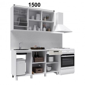 Кухня ДИОР 1500 (Белый/Дуб Крафт белый) в Нижнем Тагиле - nizhniy-tagil.ok-mebel.com | фото 2
