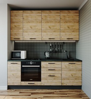 Кухонный гарнитур Крафт 2200 (Стол. 26мм) в Нижнем Тагиле - nizhniy-tagil.ok-mebel.com | фото