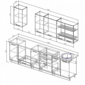 Кухонный гарнитур Шампань 2800 (Стол. 26мм) в Нижнем Тагиле - nizhniy-tagil.ok-mebel.com | фото 2