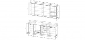 Кухонный гарнитур Смоки 2200 h950 (Стол. 38 мм) в Нижнем Тагиле - nizhniy-tagil.ok-mebel.com | фото 2