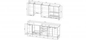 Кухонный гарнитур Смоки 2400 h950 (Стол. 26мм) в Нижнем Тагиле - nizhniy-tagil.ok-mebel.com | фото 2