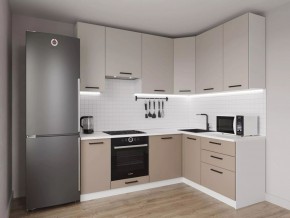 Кухонный гарнитур угловой Каппучино 2200*1600 h 950 (Стол. 38мм) в Нижнем Тагиле - nizhniy-tagil.ok-mebel.com | фото