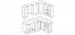 Кухонный гарнитур Умбра 2200*1600 h950 (Стол. 38мм) в Нижнем Тагиле - nizhniy-tagil.ok-mebel.com | фото 2