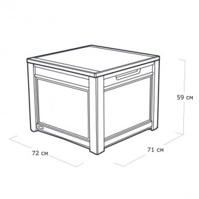 Квадратный сундук Cube Rattan 208 л в Нижнем Тагиле - nizhniy-tagil.ok-mebel.com | фото 4