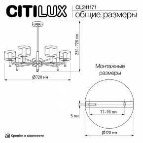 Люстра на штанге Citilux ELAN CL241171 в Нижнем Тагиле - nizhniy-tagil.ok-mebel.com | фото 12
