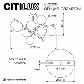 Люстра на штанге Citilux Ronny CL242193 в Нижнем Тагиле - nizhniy-tagil.ok-mebel.com | фото 8