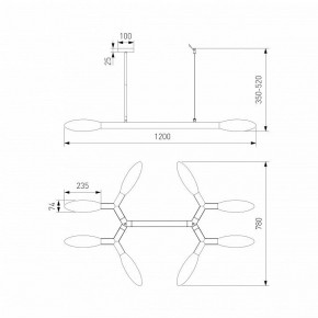 Люстра на штанге Eurosvet Covalent 30180 черный в Нижнем Тагиле - nizhniy-tagil.ok-mebel.com | фото 3