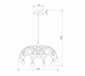 Люстра на штанге Eurosvet Ragno 90030/10 LED золото в Нижнем Тагиле - nizhniy-tagil.ok-mebel.com | фото 5