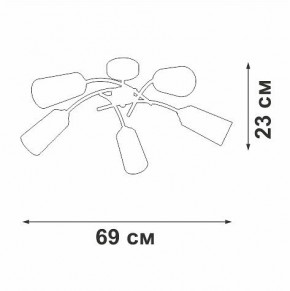 Люстра на штанге Vitaluce V2850 V2850-1/5PL в Нижнем Тагиле - nizhniy-tagil.ok-mebel.com | фото 5