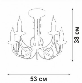 Люстра на штанге Vitaluce V3035 V3035-0/5PL в Нижнем Тагиле - nizhniy-tagil.ok-mebel.com | фото 3