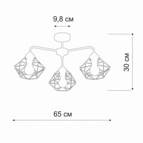 Люстра на штанге Vitaluce V4258 V4258-0/3PL в Нижнем Тагиле - nizhniy-tagil.ok-mebel.com | фото 2