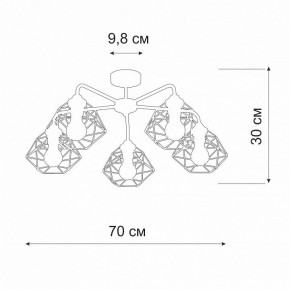 Люстра на штанге Vitaluce V4258 V4258-0/5PL в Нижнем Тагиле - nizhniy-tagil.ok-mebel.com | фото 2