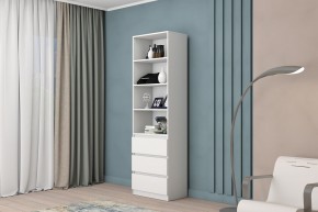 МС "Хилтон" Стеллаж (Белый текстурный) в Нижнем Тагиле - nizhniy-tagil.ok-mebel.com | фото